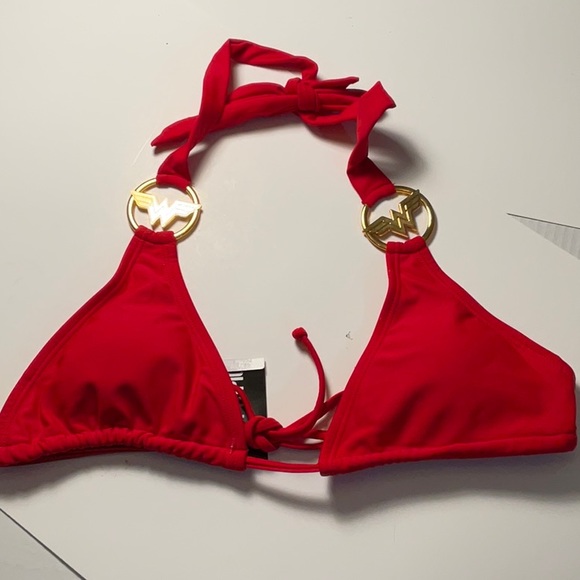 Hot Topic Other - B4 Hot Topic DC Comics Wonder Woman Red Bikini Swim Top Size XS S M